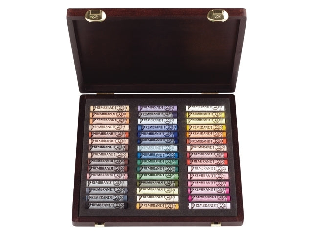 Rembrandt Soft Pastel Wood Box 45pce Portrait Set