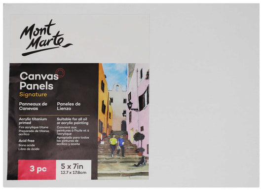Mont Marte Canvas Panels  12.7X17.8cm 3pk