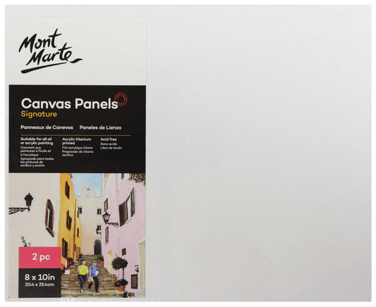 Mont Marte Canvas Panel 20.3X25.4cm 2pk