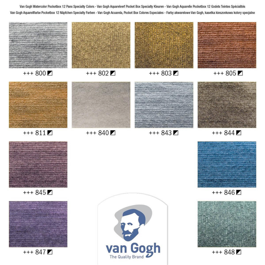 Van Gogh Watercolour Specialty Colours Set of 12 Pans