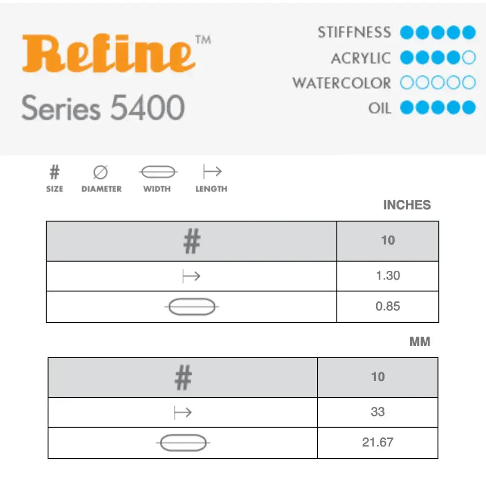 Princeton Refine 5400 Bristle Angle Bright 10