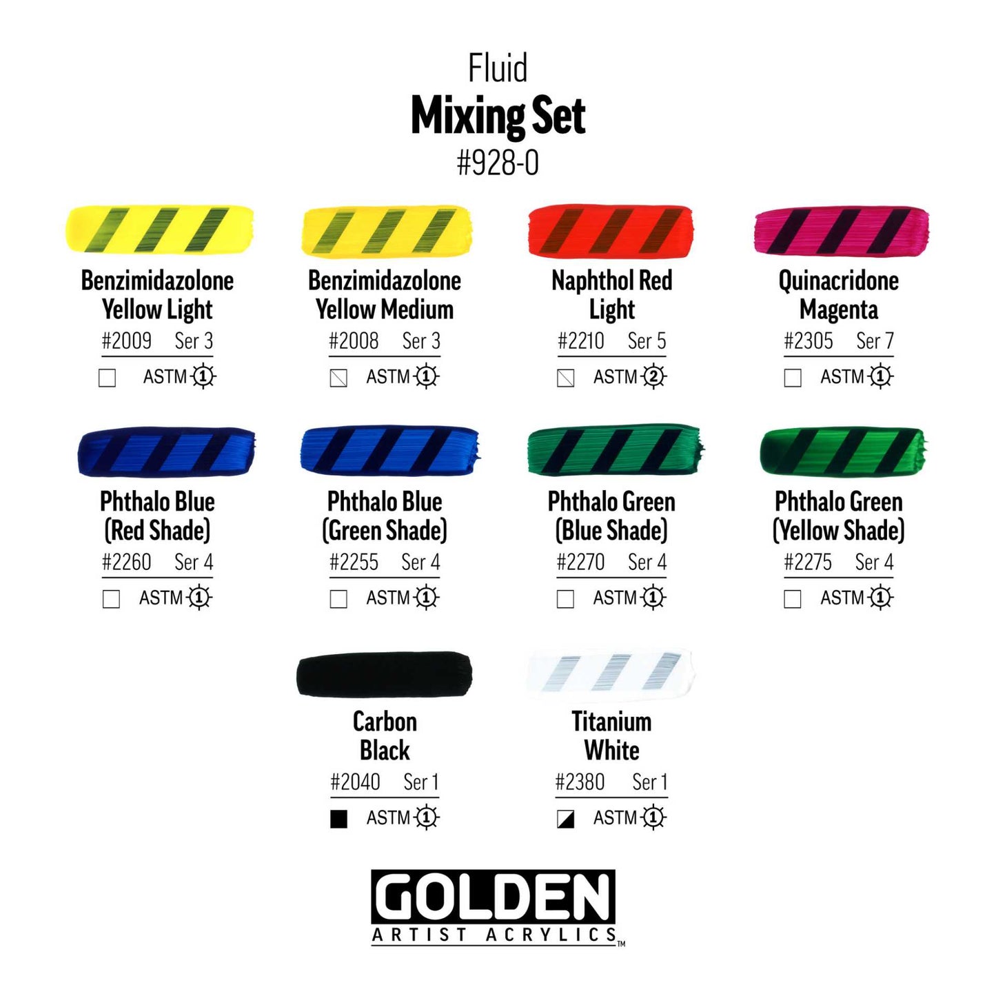 Golden Fluid Professional Acrylic Set
