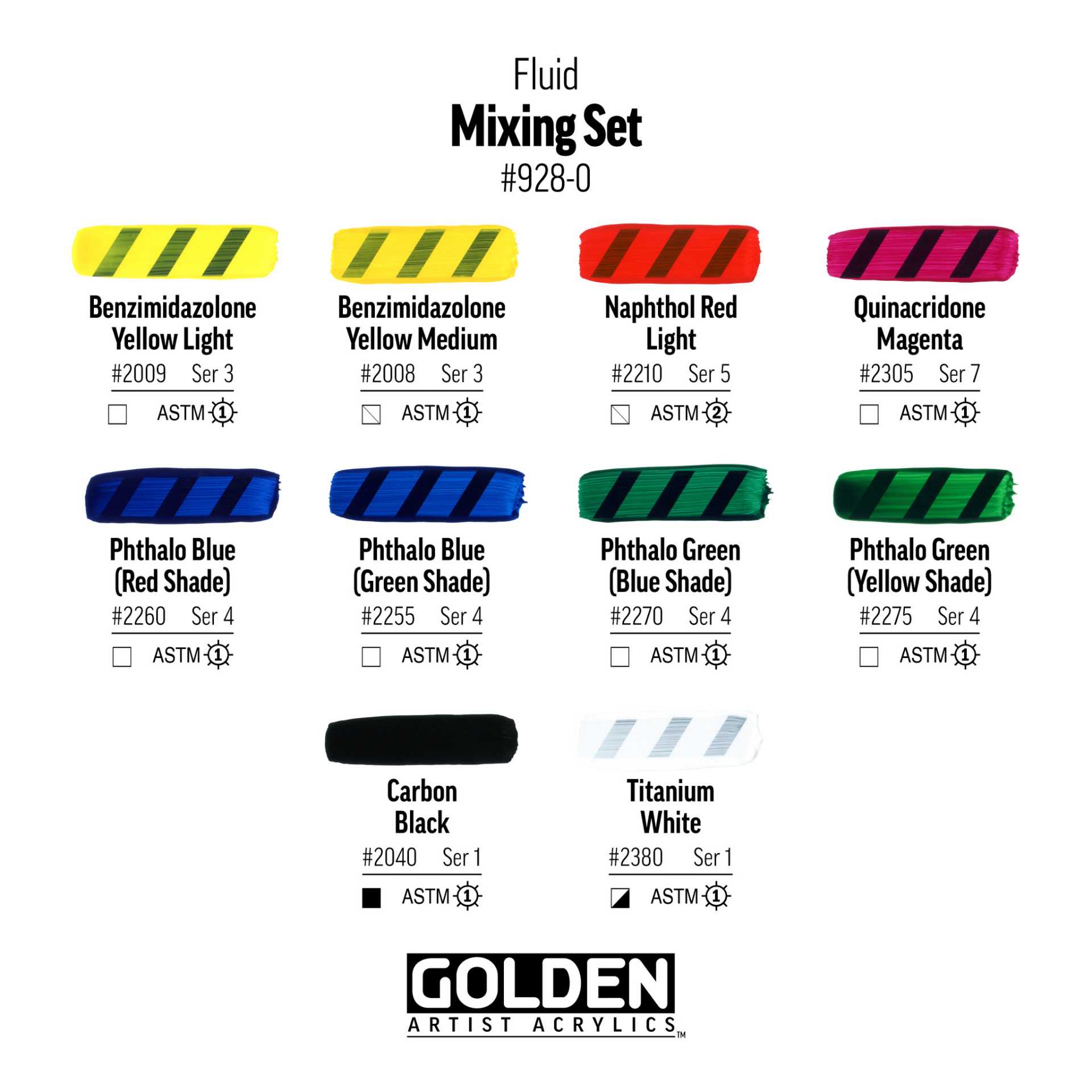 Golden Fluid Professional Acrylic Set