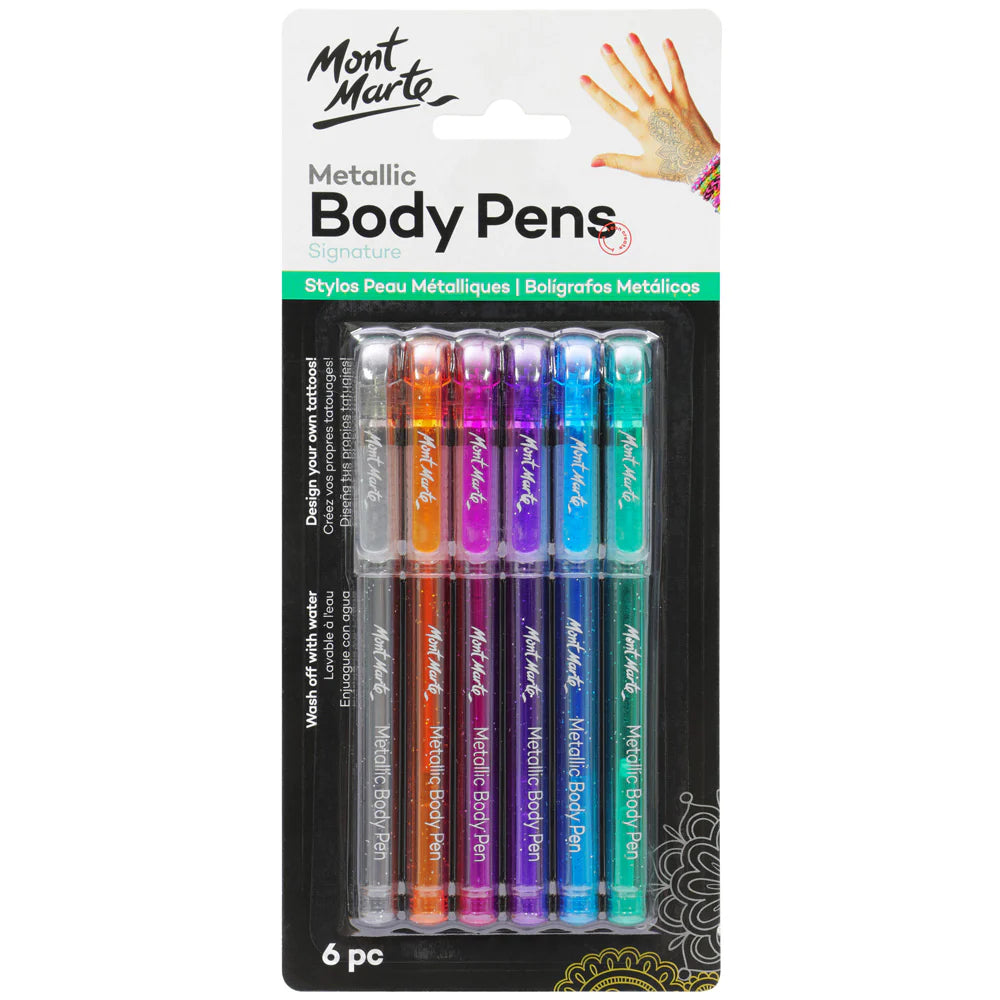 Mont Marte Metallic Body Pens 6pc – Art to Art - Main Image