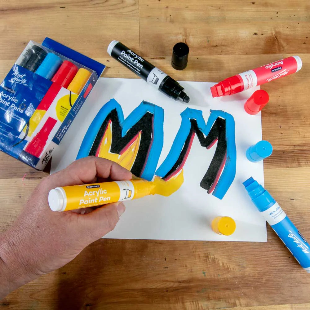 Mont Marte Acrylic Paint Pen Set 4pk Wide