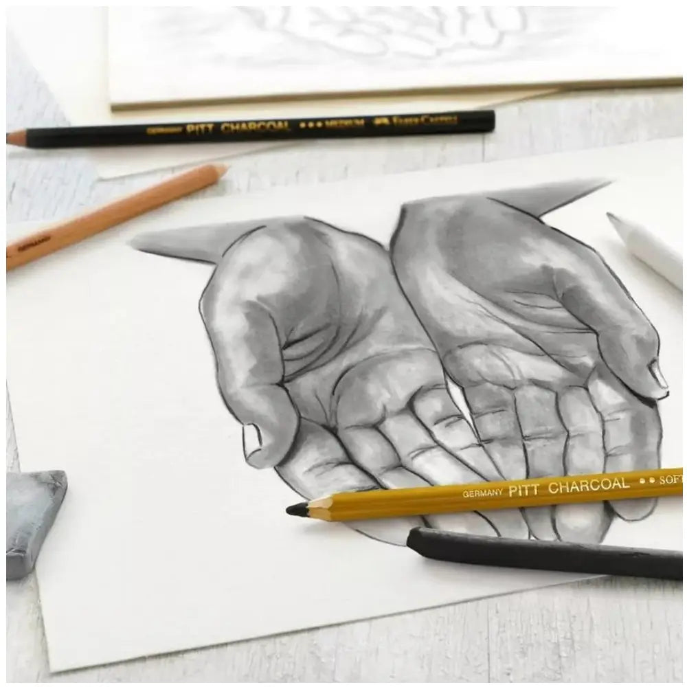 Faber Castell compressed charcoal pencils 3pk