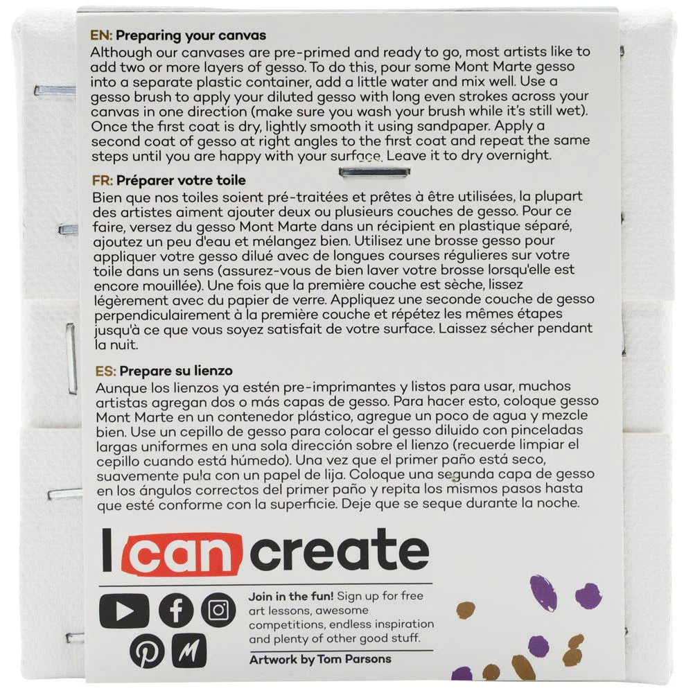 Mont Marte Professional Canvas 10.2X10.2cm