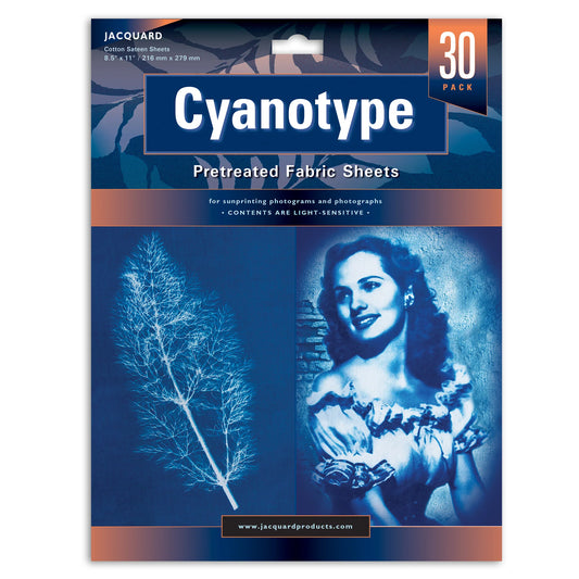 Jacquard Cyanotype Fabric Sheets 30pk