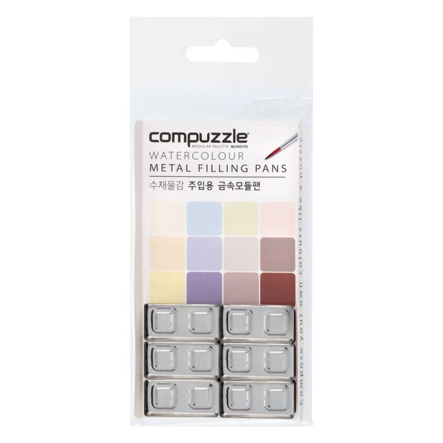 Mungyo Compuzzle Metal Pans - Medium 6pk