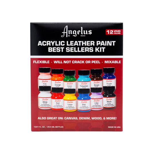 Angelus Best Seller Acrylic Paint Kit Box 12 Colours