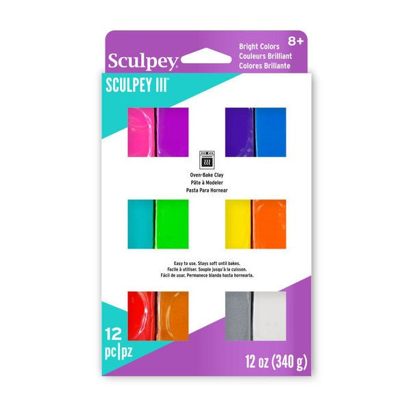 Sculpey III Bright Colours Multi-pack 12pk