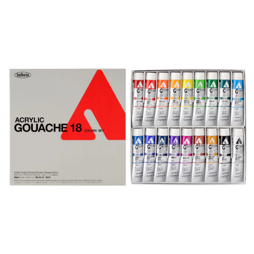 Holbein Acryla Gouache 18x12ml Set