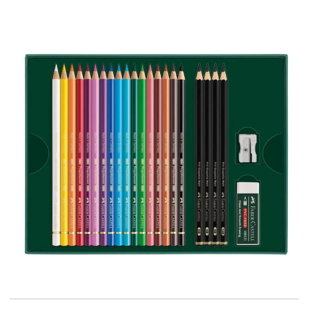 Faber Castell Polychromos & Pitt Graphite Matt gift set 23