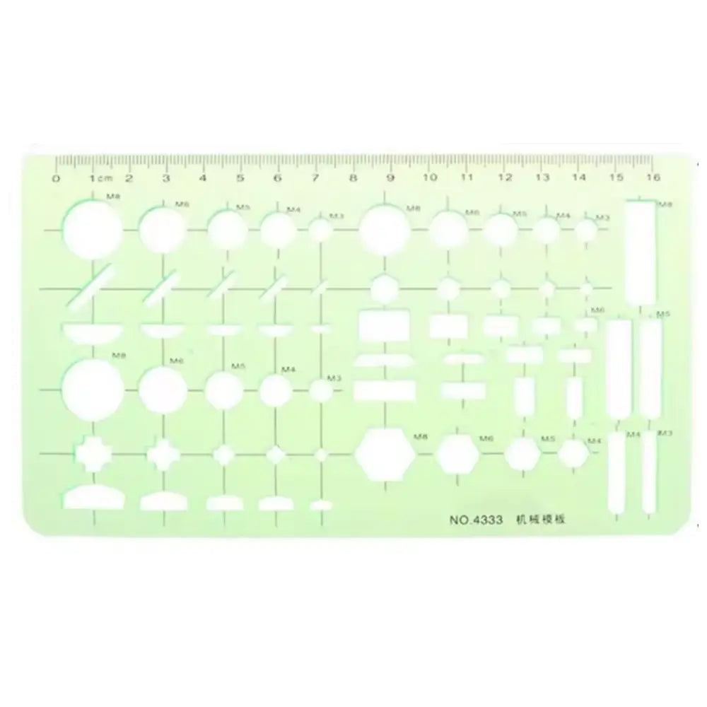 Green Plastic Mixed Shapes Template