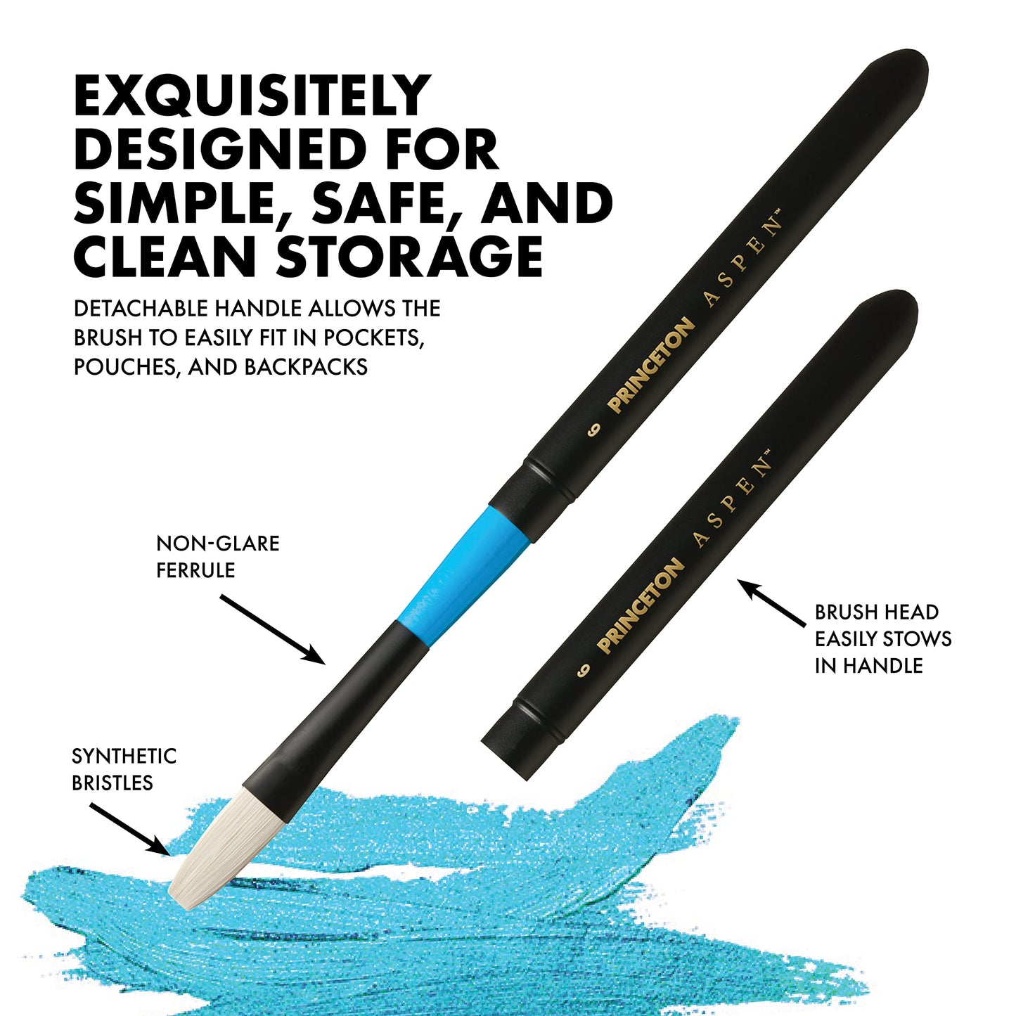 Princeton Aspen 6500 Synthetic Travel Brush Set