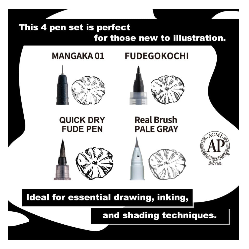 Kuretake Zig Illustration Basic Set No4