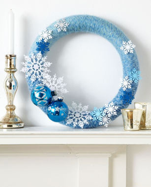 christmas crafts - winter wonderland wreath