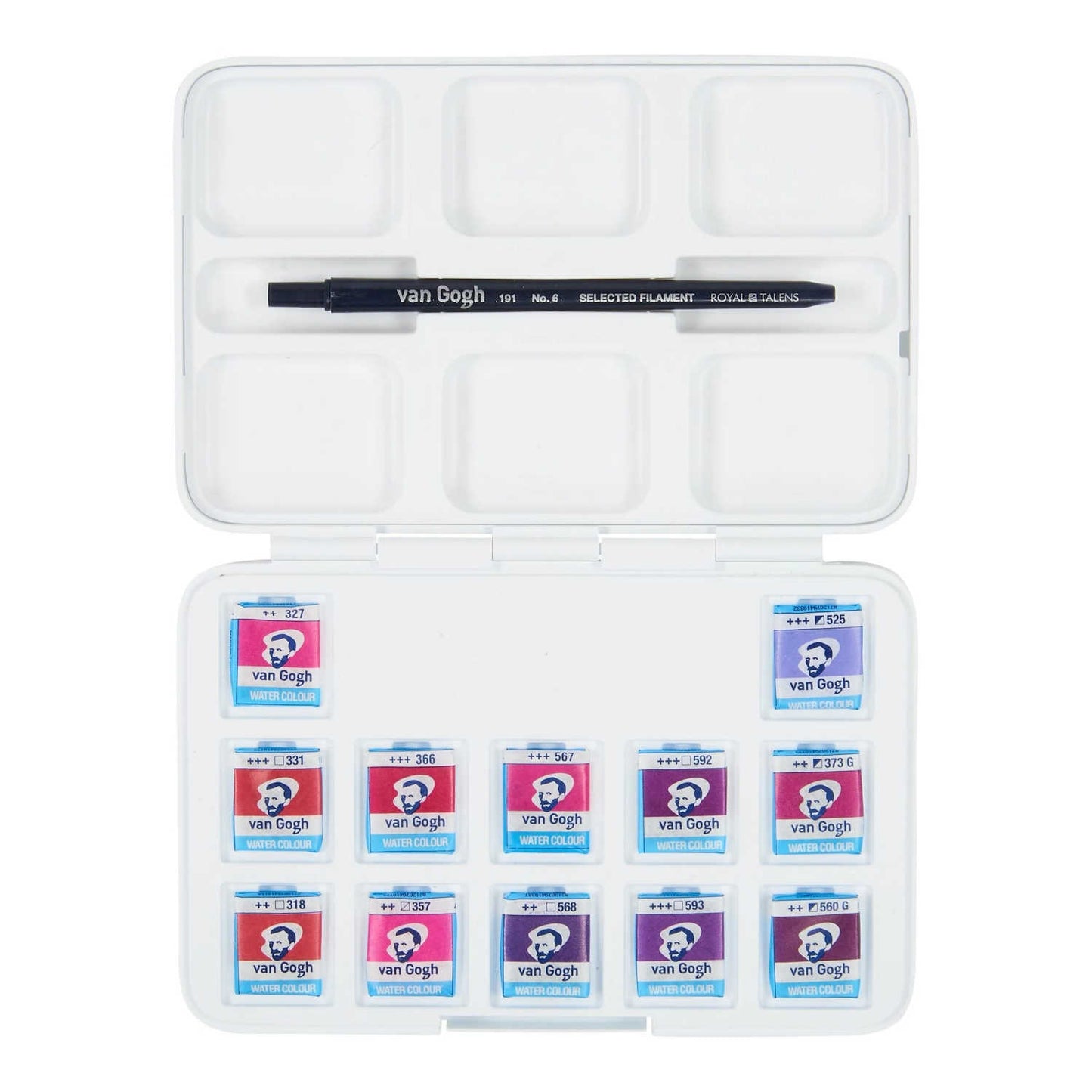 Van Gogh Watercolour Pinks & Violets Colour Set of 12 Pans