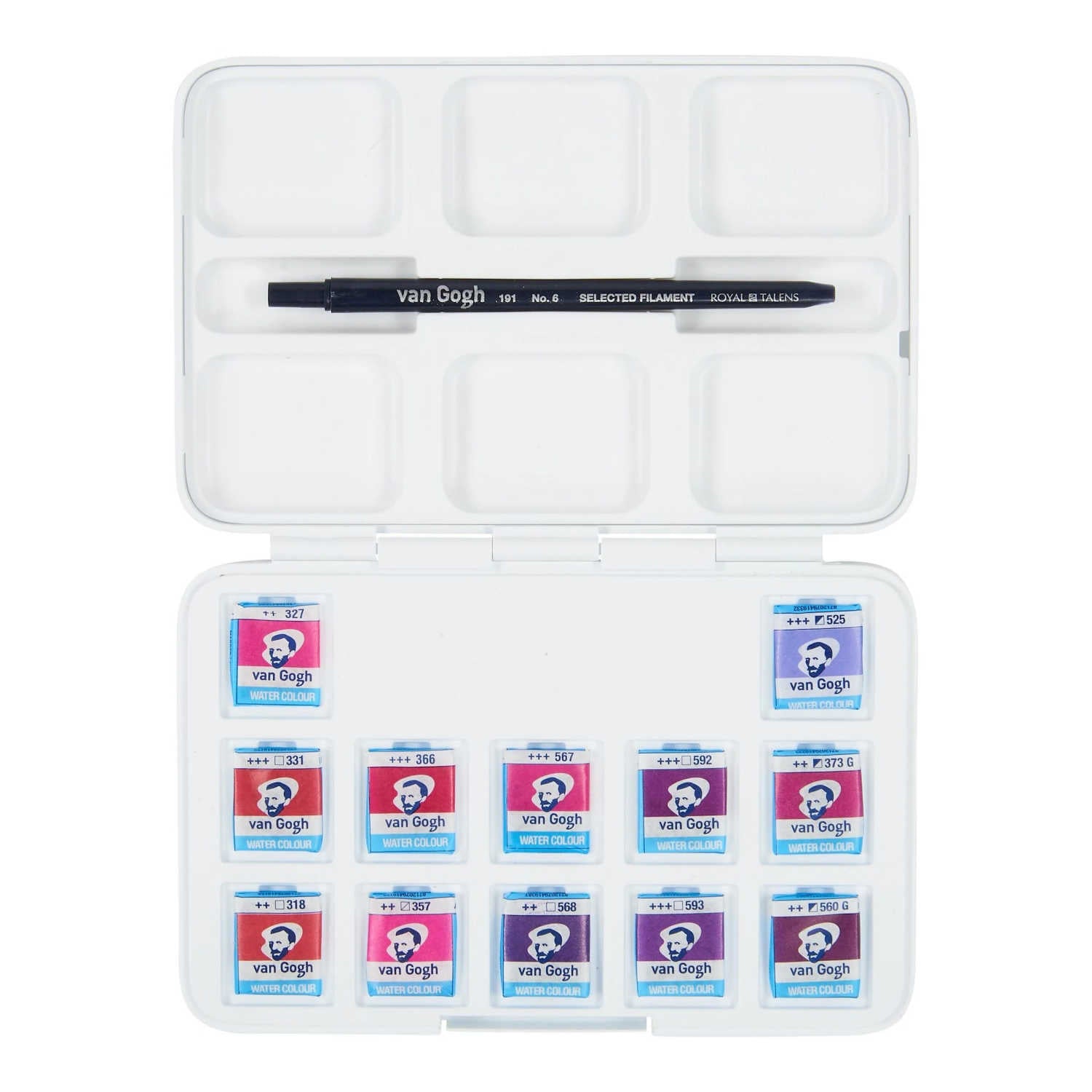 Van Gogh Watercolour Pinks & Violets Colour Set of 12 Pans