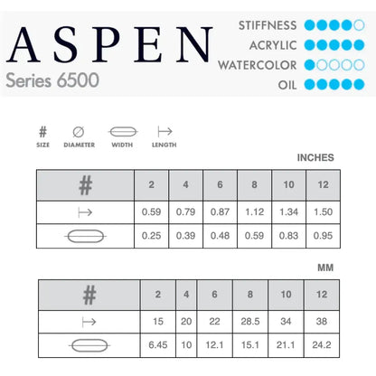 Princeton Aspen 6500 Synthetic Filbert