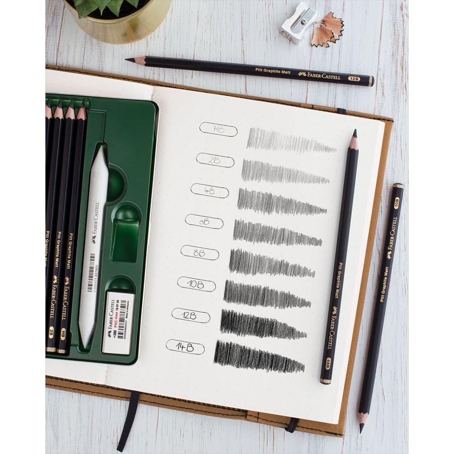 Shop Faber Castell Pitt Graphite Matt Pencil 11pce Tin Online – Art to Art