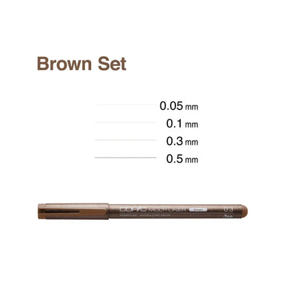 Copic Multiliner Set Brown 4pk