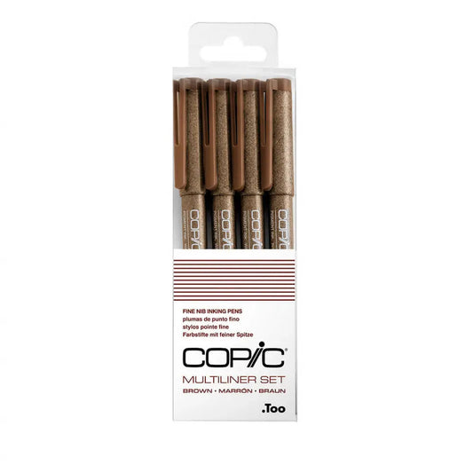 Copic Multiliner Set Brown 4pk