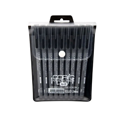 Copic Multiliner Pen Set 9Pk-  Black