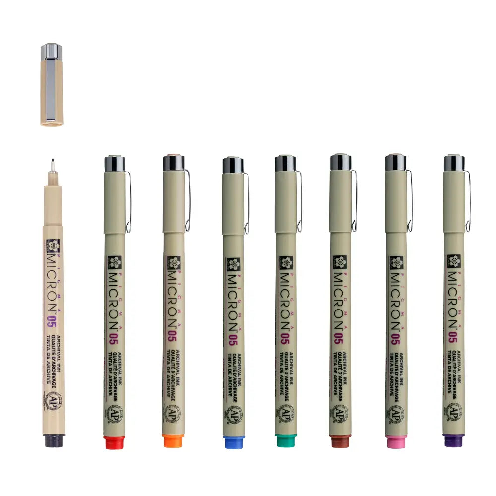 Sakura Pigma Micron 05 Pen Coloured 8pk