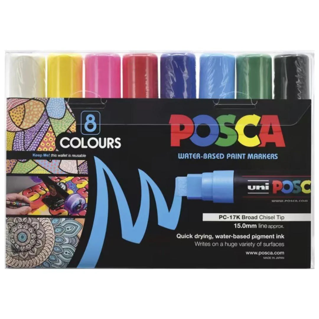 Posca Pen Shell Uni Posca Pen PC-17K Set 8 Assorted – Art to Art