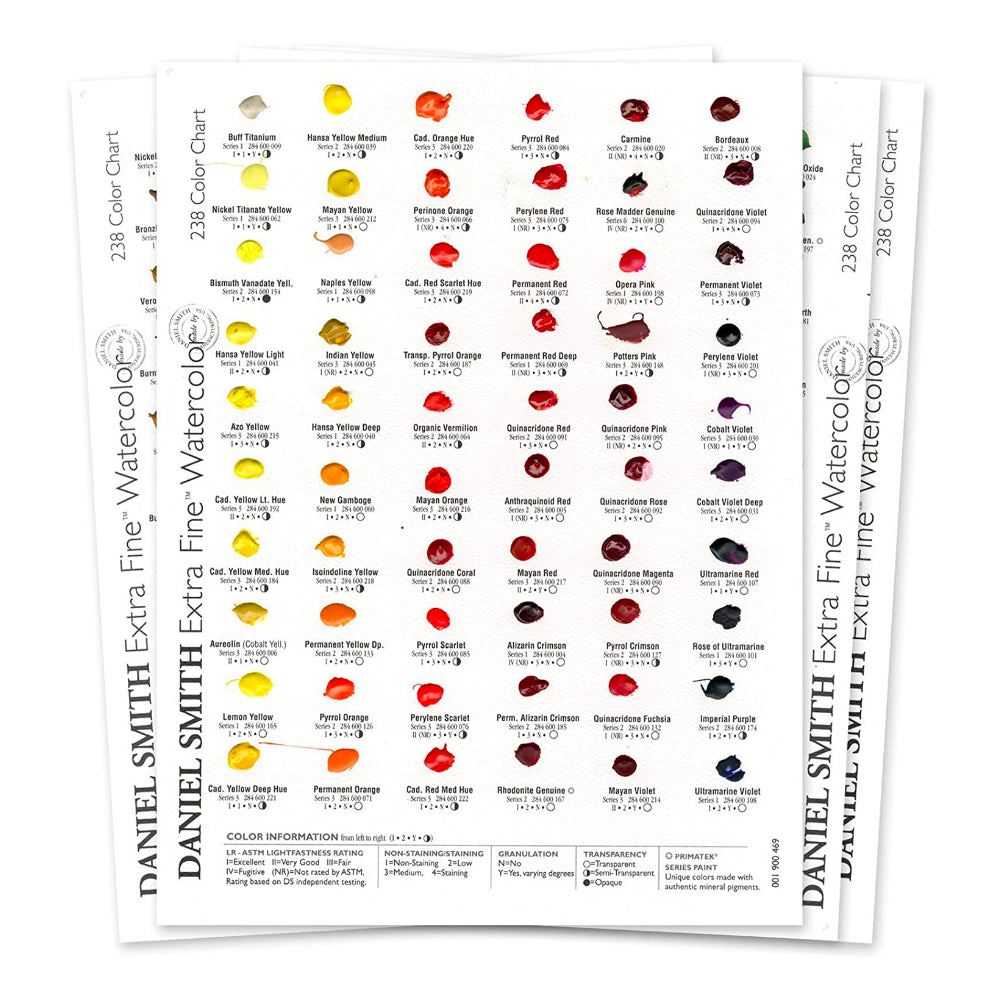 Daniel Smith  Watercolour Dot Card 238 Colours