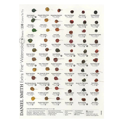 Daniel Smith  Watercolour Dot Card 238 Colours