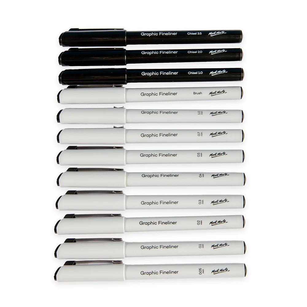 Mont Marte Technical Drawing Pens 12pk