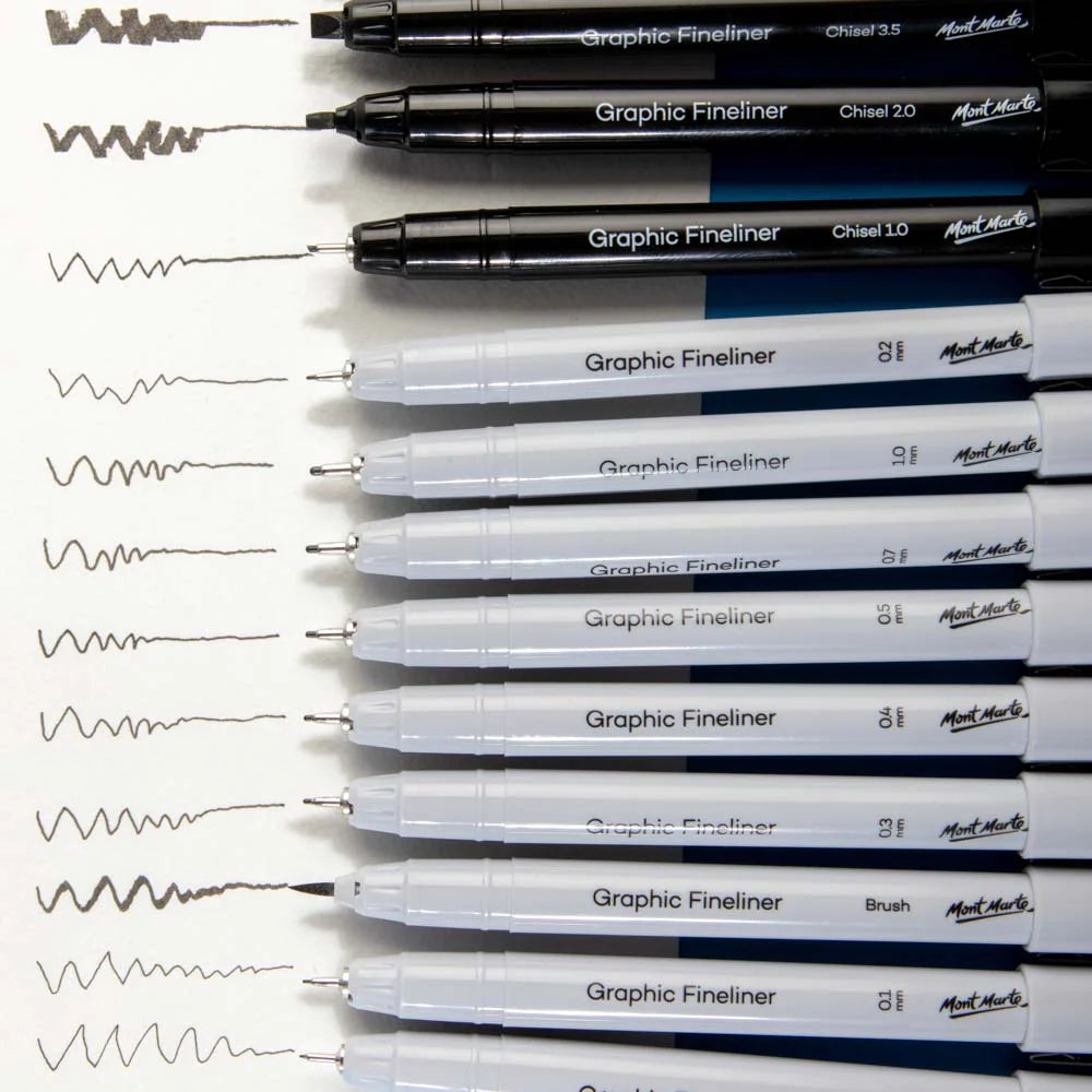 Mont Marte Technical Drawing Pens 12pk