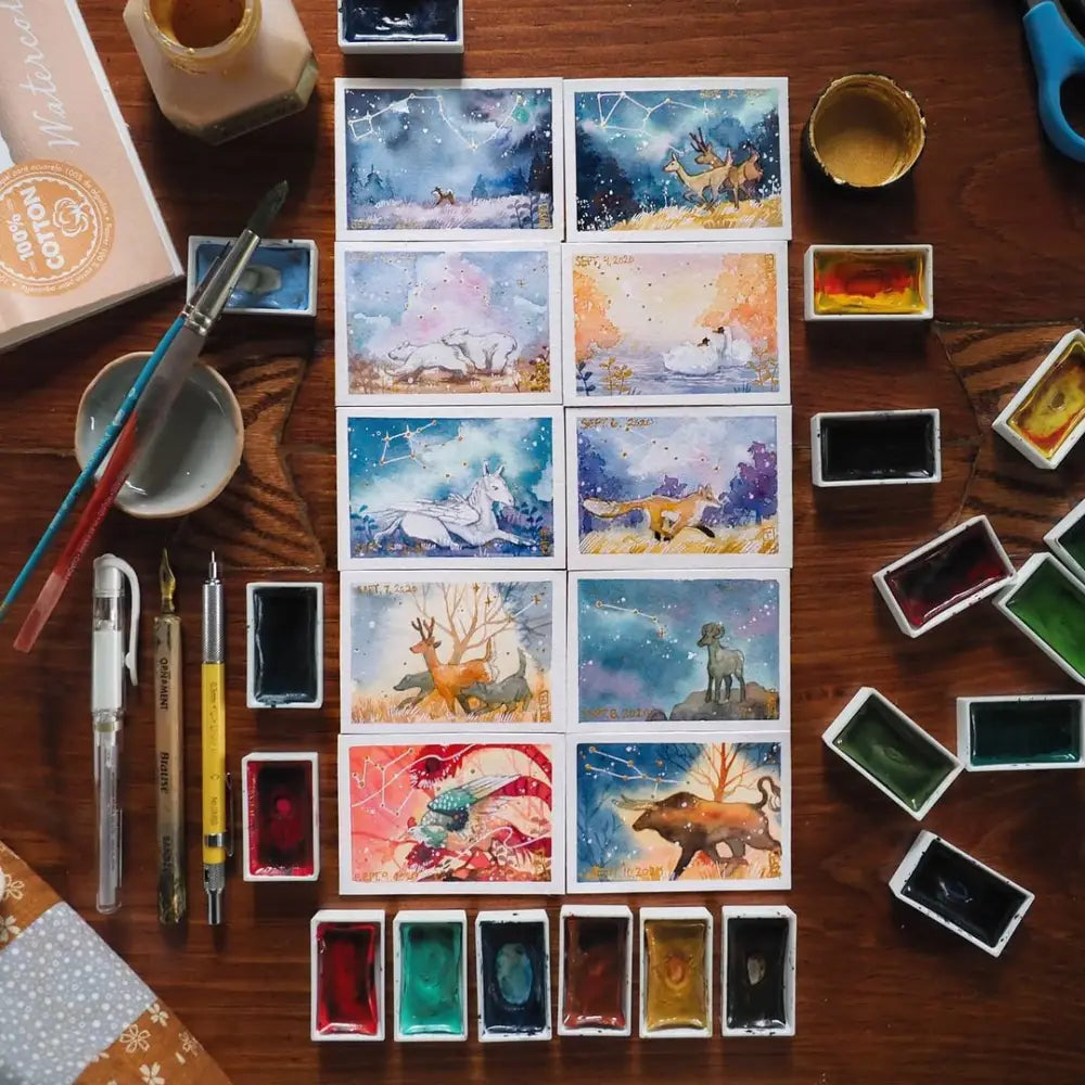 Kuretake Gansai Tambi Watercolour Palette 36 Set