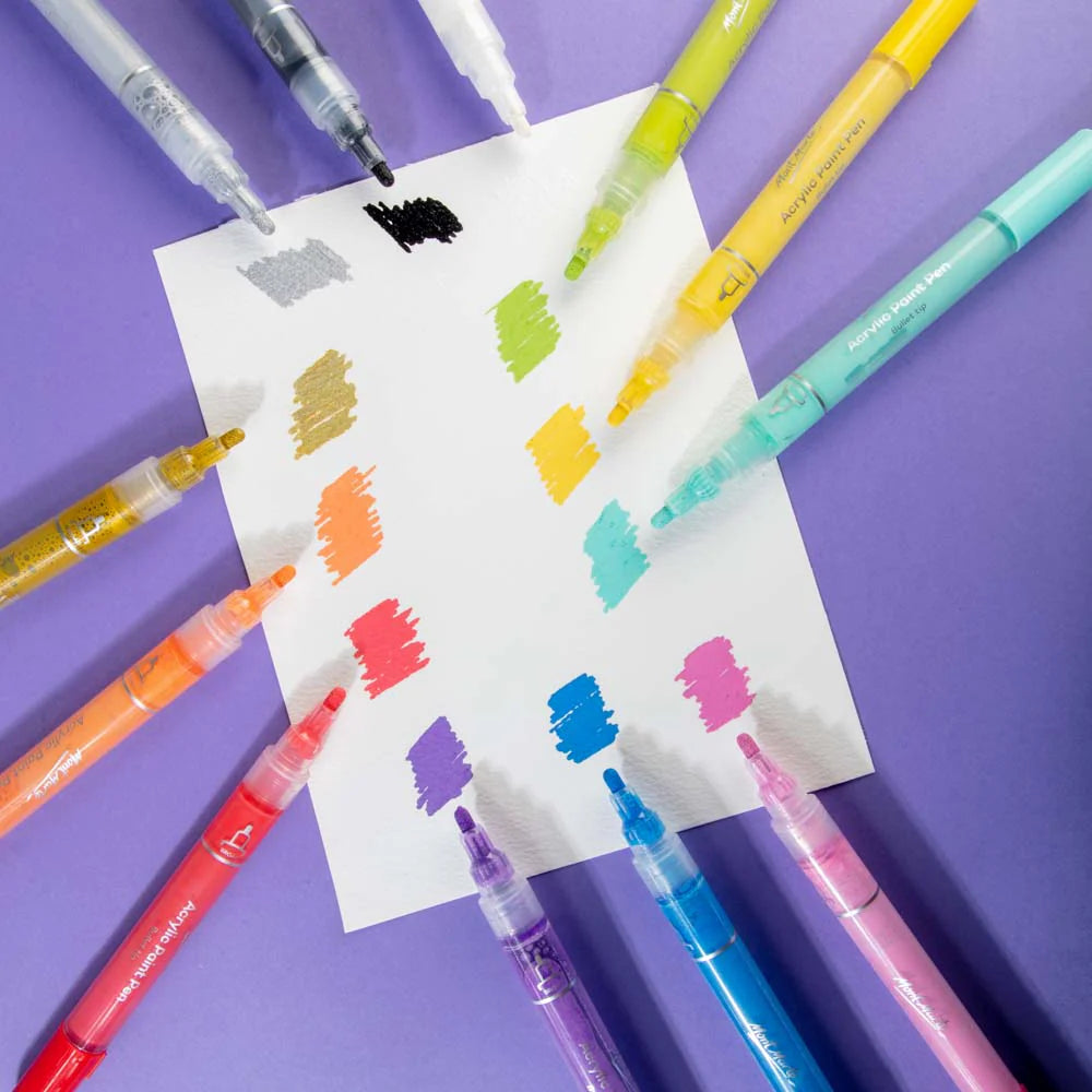 Mont Marte Acrylic Paint Pen Set 12pk Broad