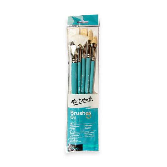 Mont Marte Gallery Brush Set Oil 5pk