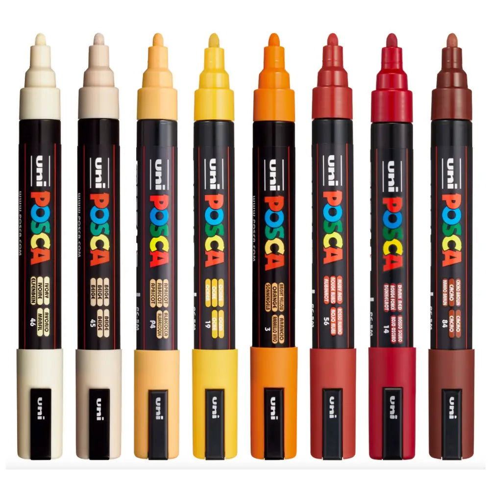 Uni Posca Paint Pen PC-5M 8 Warm Set