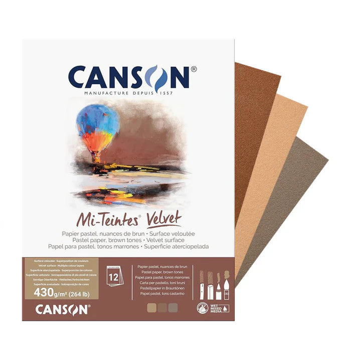 Canson Mi-Teintes Velvet Pad - Brown