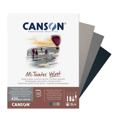 Canson Mi-Teintes Velvet Pad - Grey Tones