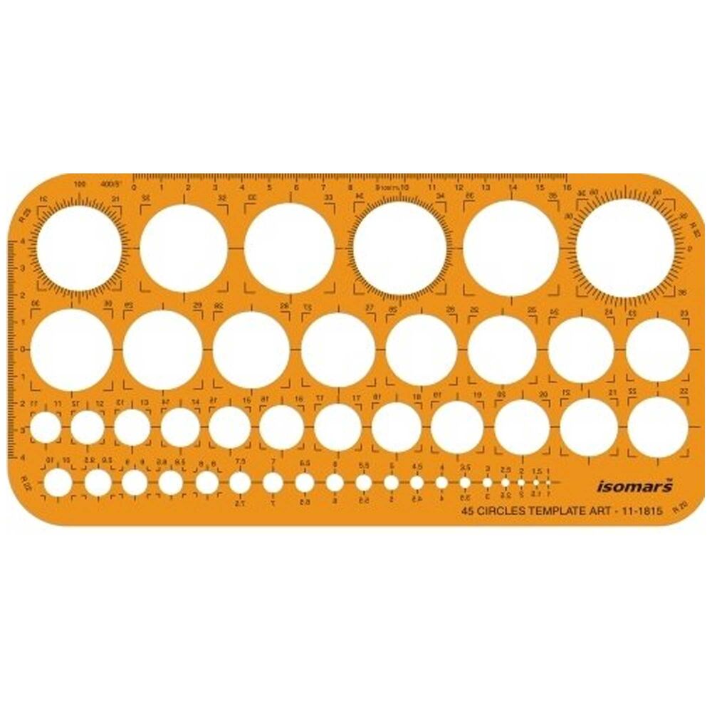 Metric Circle Template Plastic