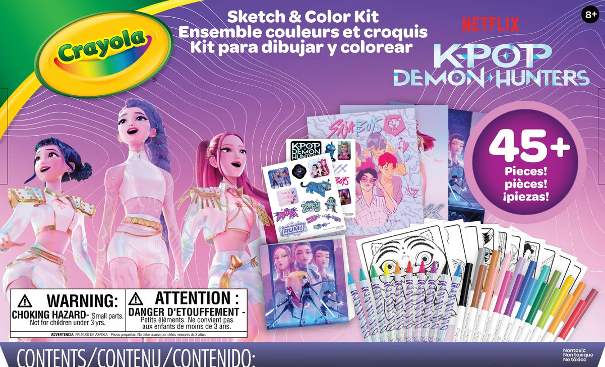 Crayola Sketch & Colour Kit - KPOP Demon Hunters