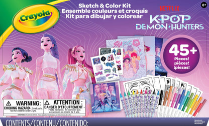 Crayola Sketch & Colour Kit - KPOP Demon Hunters