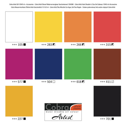 Cobra Artist Water Mixable Oil Gift Set 10x40ml