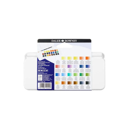 Daler Rowney Aquafine Watercolour 24 Half Pan Set