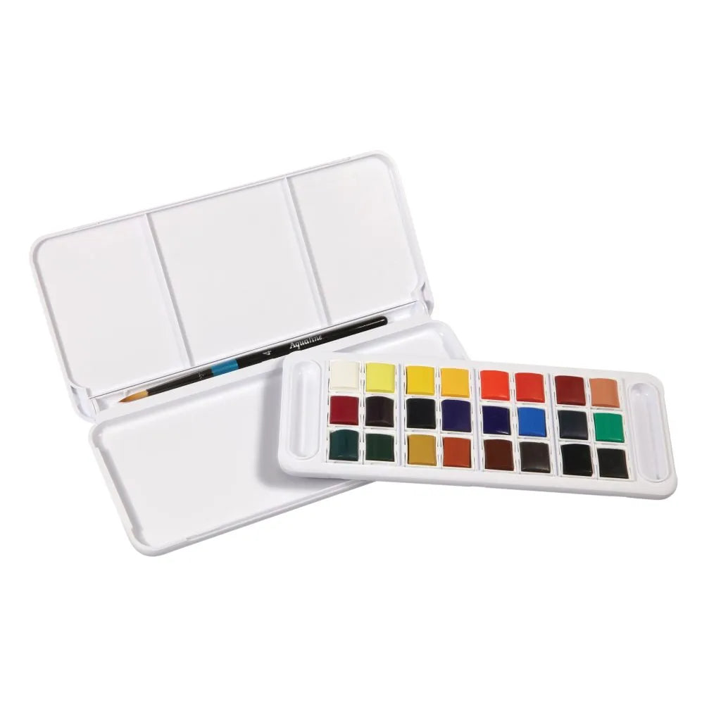 Daler Rowney Aquafine Watercolour 24 Half Pan Set
