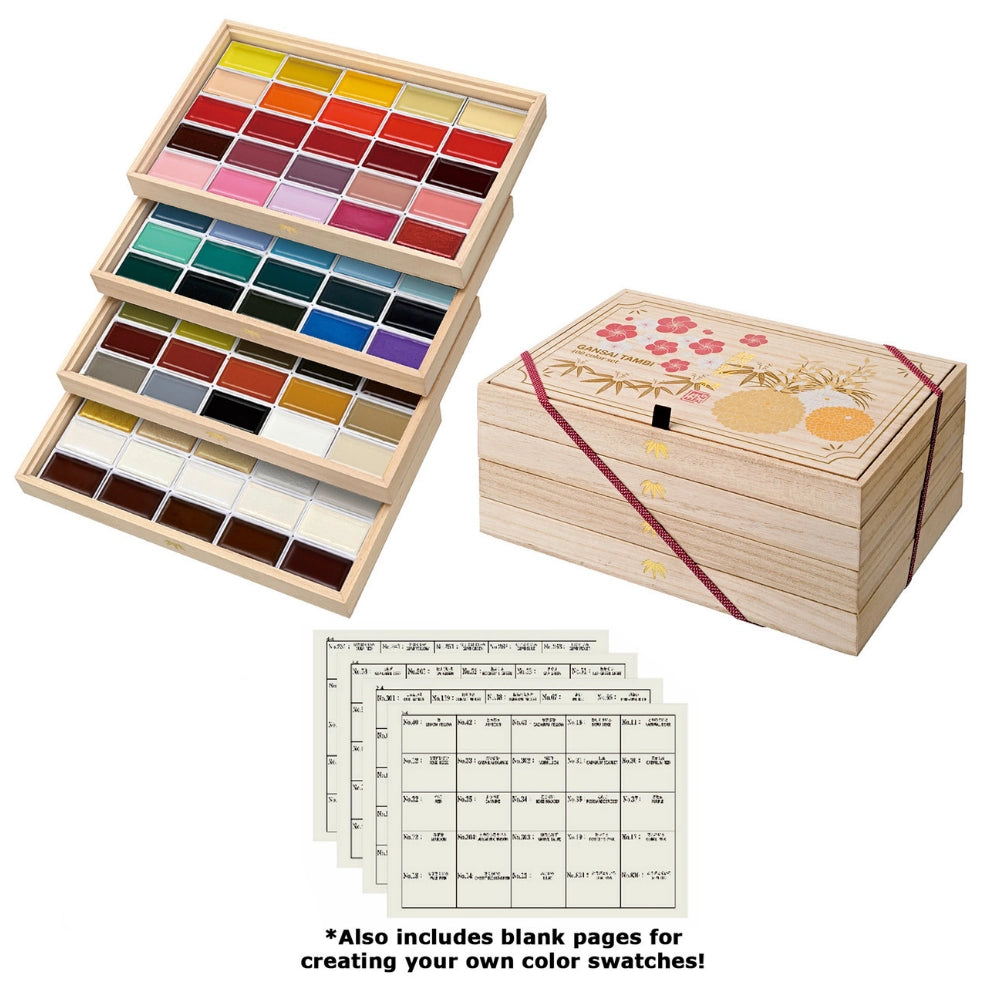 Kuretake Gansai Tambi Watercolour Anniversary Wood Box Set