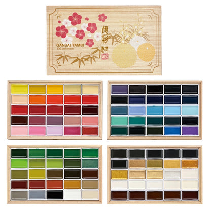 Kuretake Gansai Tambi Watercolour Anniversary Wood Box Set