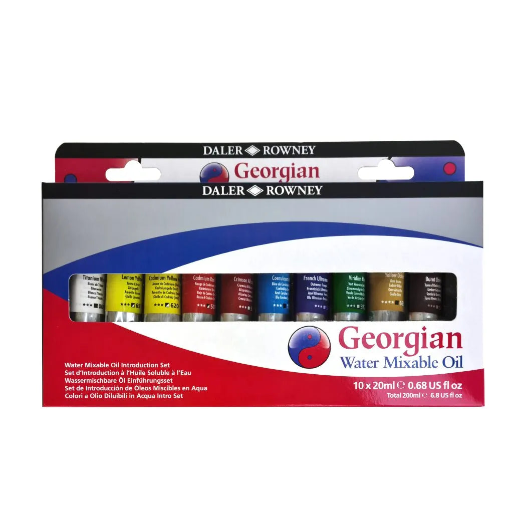 Daler Rowney Georgian Watermixable Oil Colour Set 10x22ml