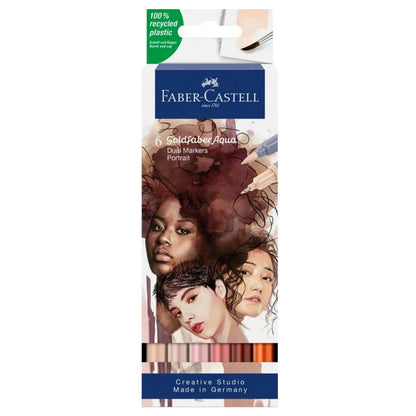 Faber Castell  Goldfaber Aqua Dual Marker - Portrait 6pk